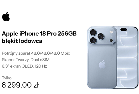 Apple iPhone 18 Pro 256GB błękit lodowca