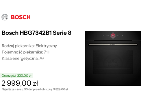 Bosch HBG7342B1 Serie 8 Elektryczny Home Connect Czarny A+