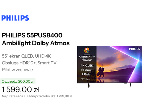 PHILIPS 55" 55PUS8400 QLED 4K Ambilight Dolby Atmos