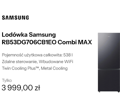 Lodówka Samsung RB53DG706CB1EO Combi MAX