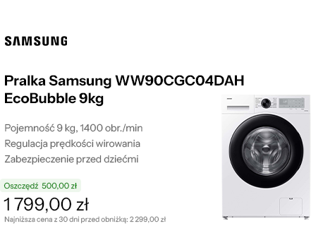 Pralka Samsung WW90CGC04DAH EcoBubble 9kg