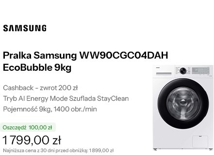 Pralka Samsung WW90CGC04DAH EcoBubble 9kg