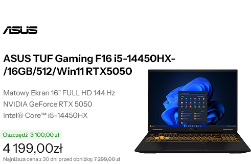 ASUS TUF Gaming F16 i5-14450HX/16GB/512/Win11 RTX5050