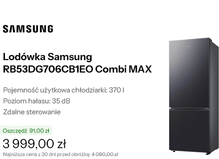Lodówka Samsung RB53DG706CB1EO Combi MAX