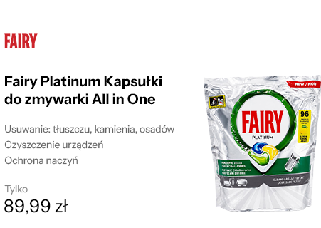 Fairy Platinum Kapsułki do zmywarki All in One