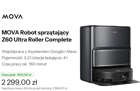 MOVA Robot sprzątający Z60 Ultra Roller Complete czarny