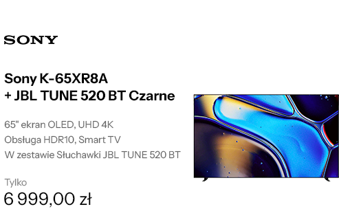 Sony K-65XR8A + JBL TUNE 520 BT Czarne