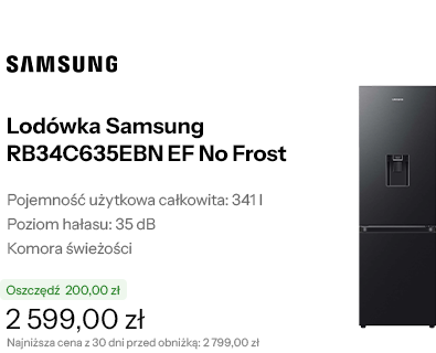 Lodówka Samsung RB34C635EBN EF No Frost