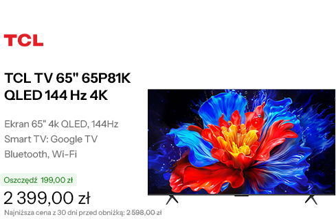 TCL TV 65" 65P81K QLED 144 Hz 4K