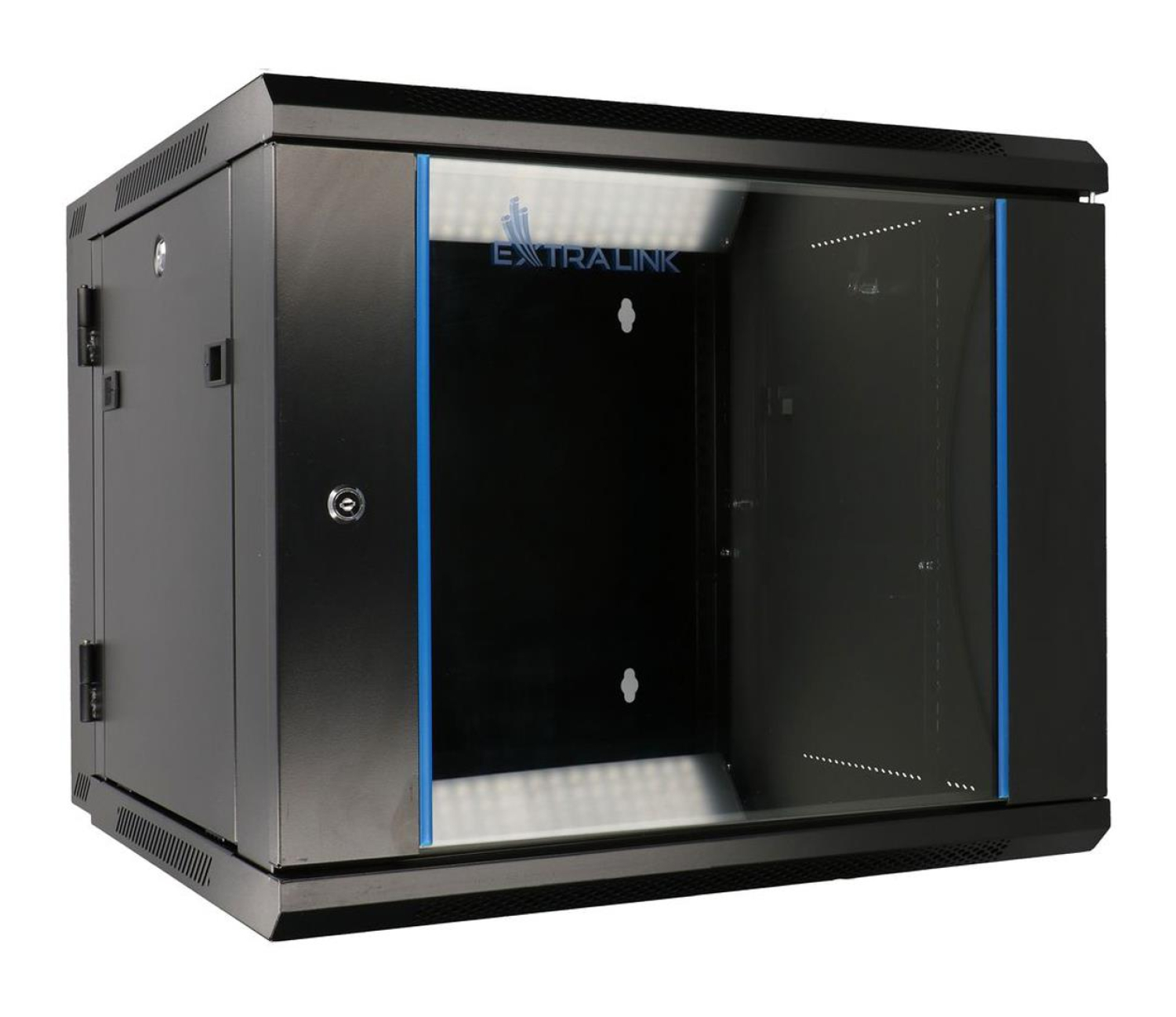 ExtraLink Wisząca 19" 12U 600x600mm dwusekcyjna (czarna)