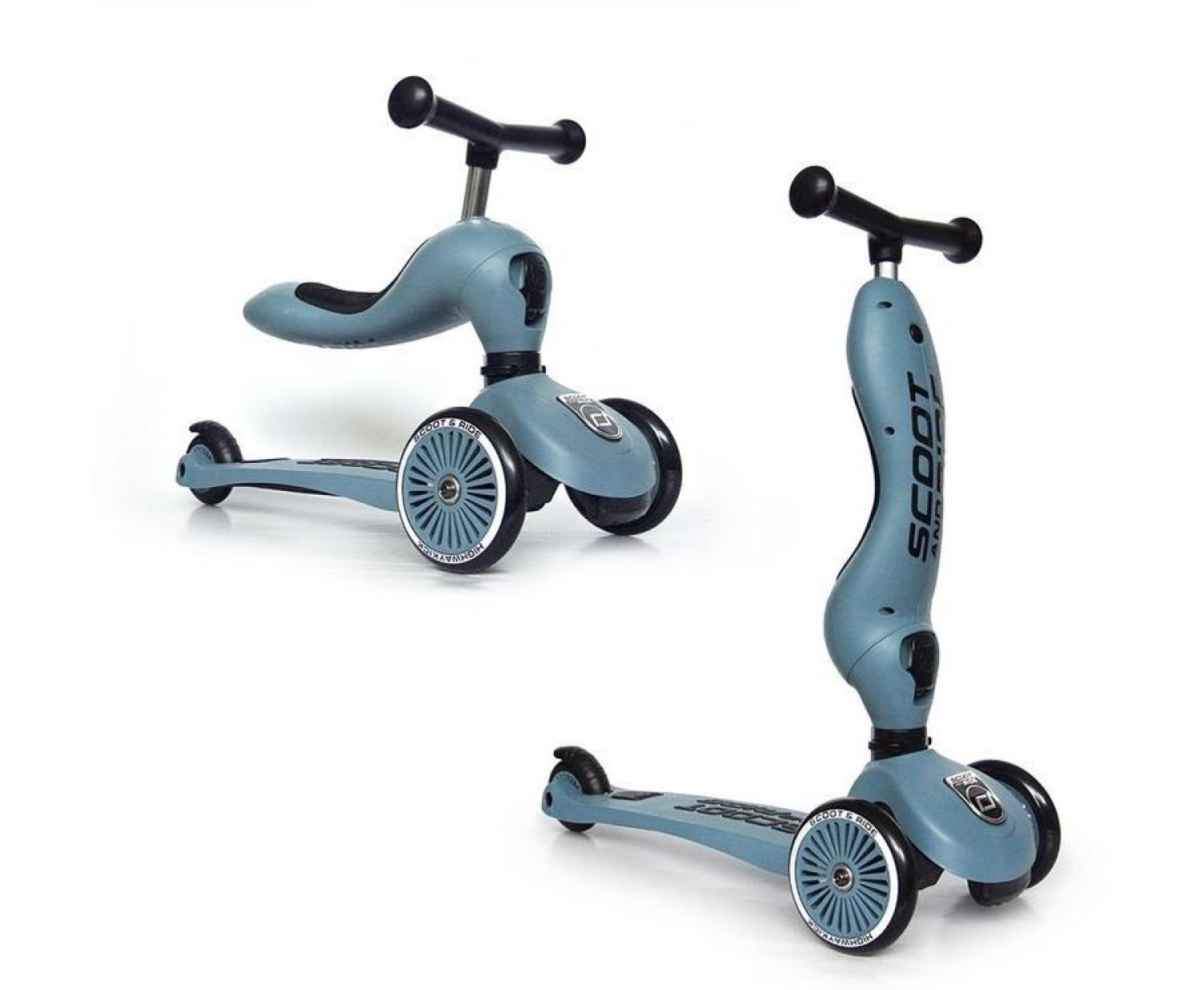 Scoot & Ride Highwaykick 1 Jeździk i hulajnoga 2w1 Steel