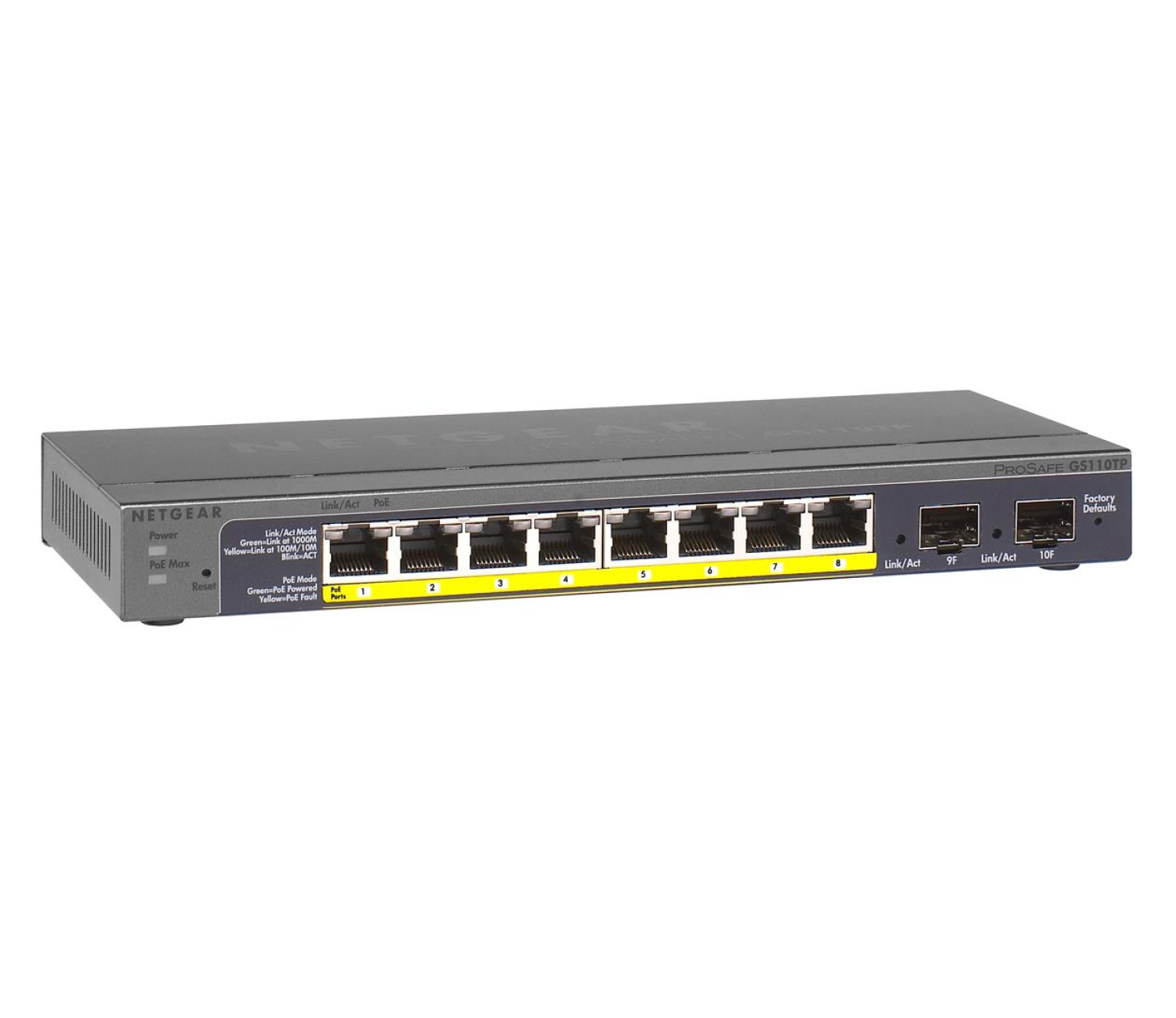 Netgear 10p GS110TP (8x10/100/1000Mbit 2xSFP PoE)