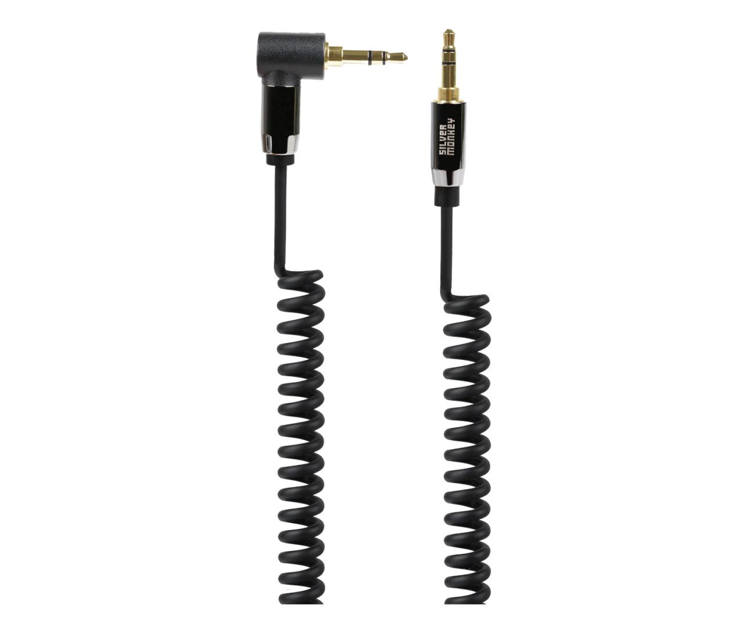 Silver Monkey Kabel Jack 3.5mm (kątowy) -Jack 3.5mm spiralny 1,5m