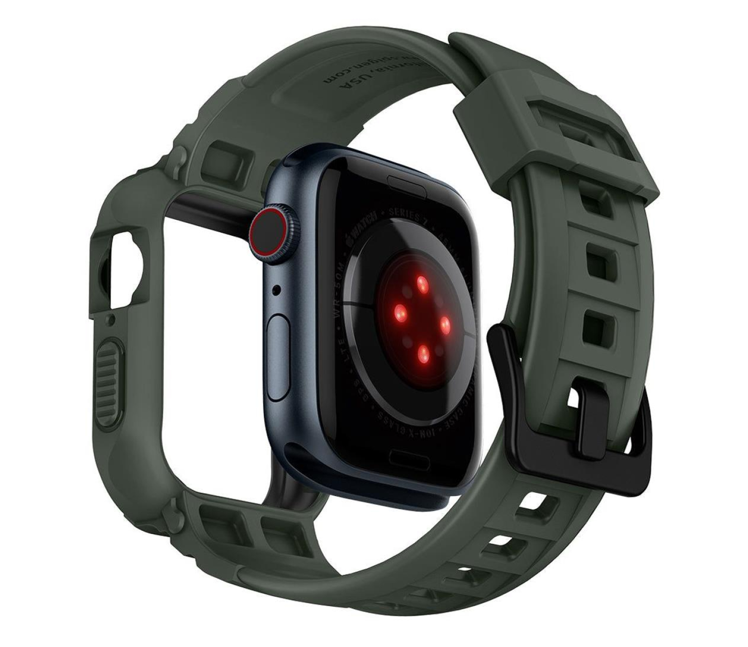 Spigen Rugged Armor Pro do Apple Watch military green