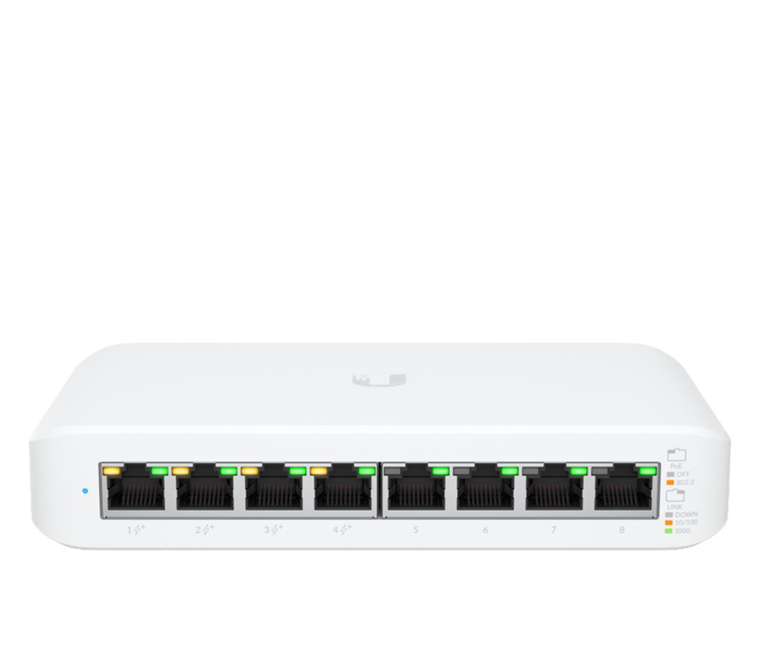 Ubiquiti 8p USW-Lite-8-PoE (8x10/100/1000Mbit) 4xPoE+