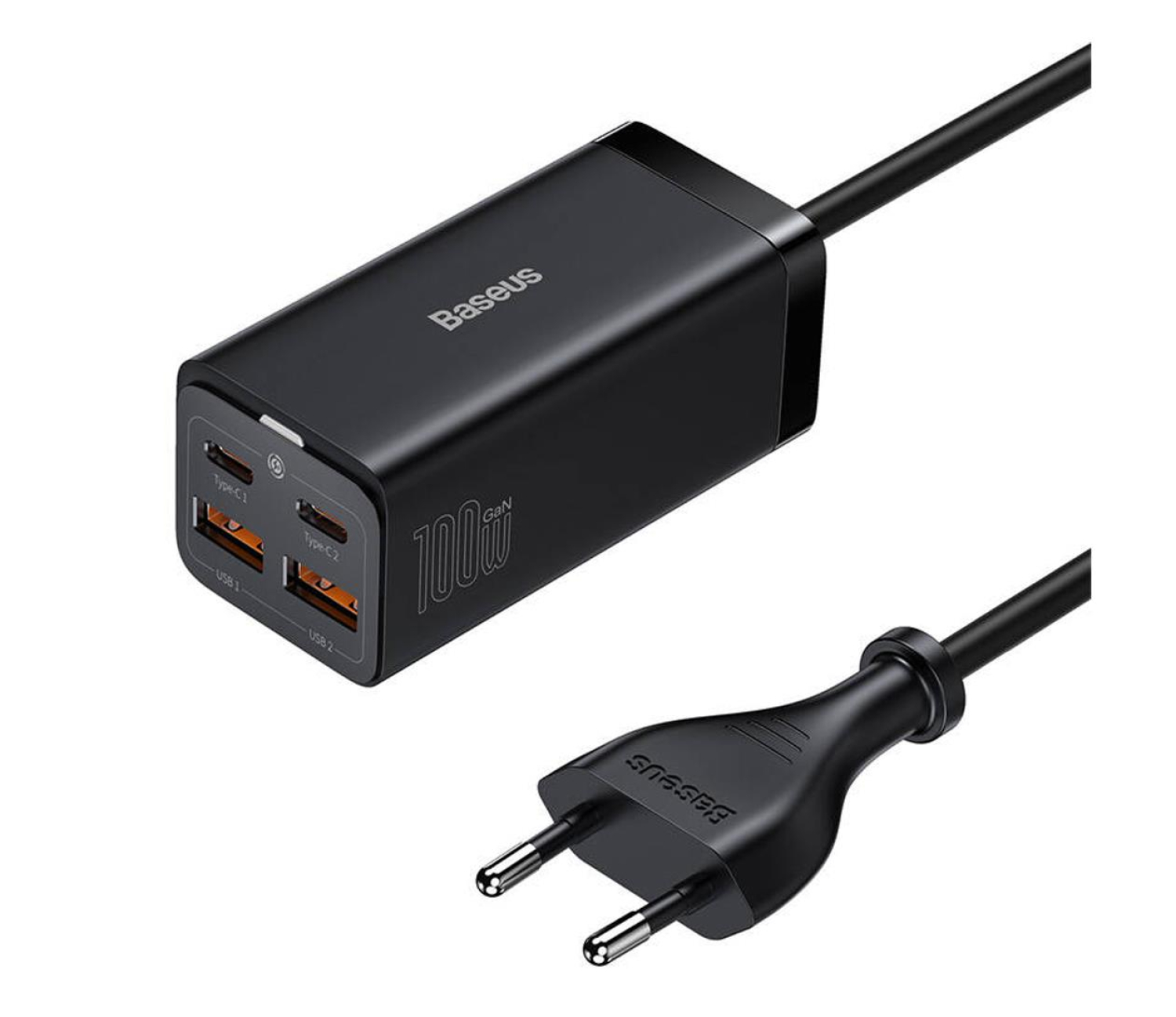 BASEUS SZYBKA ŁADOWARKA SIECIOWA GaN3 Pro 2x USB C USB 100W MOCNY ZASILACZ