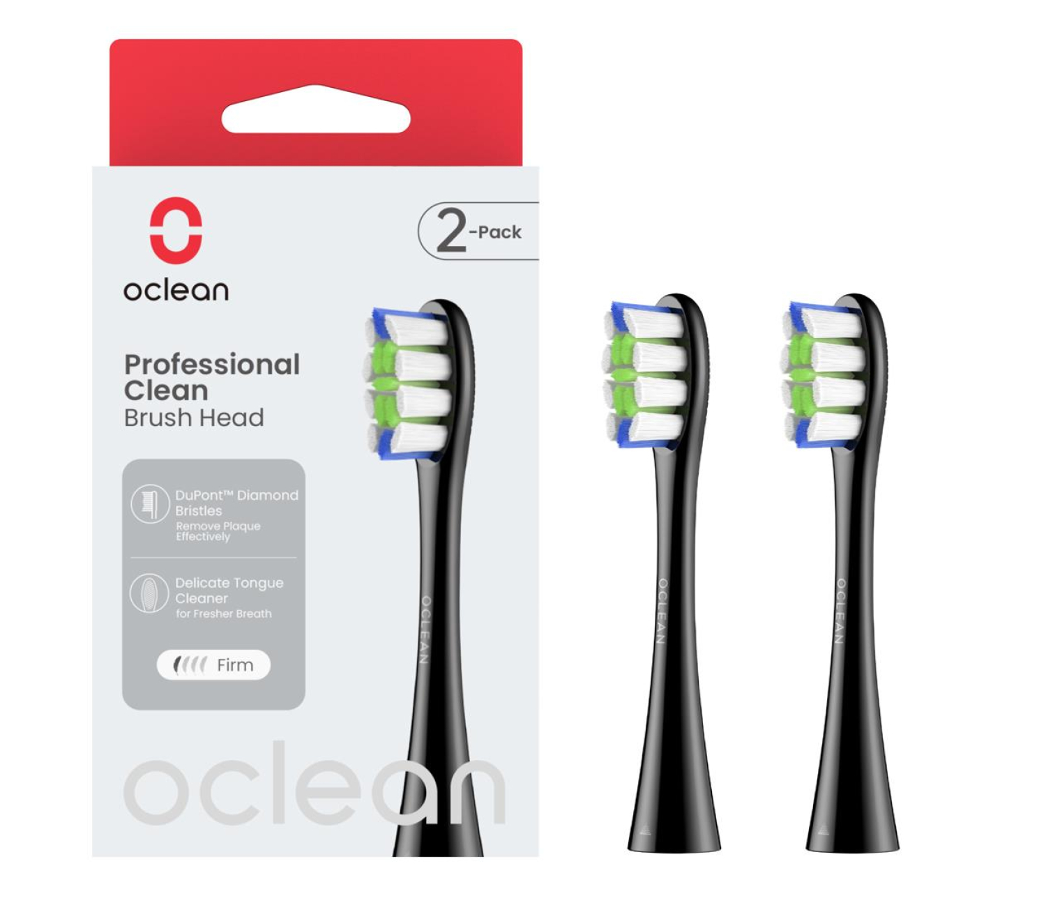 Oclean Końcówki Professional Clean P1C5 B02 czarny 2 szt.