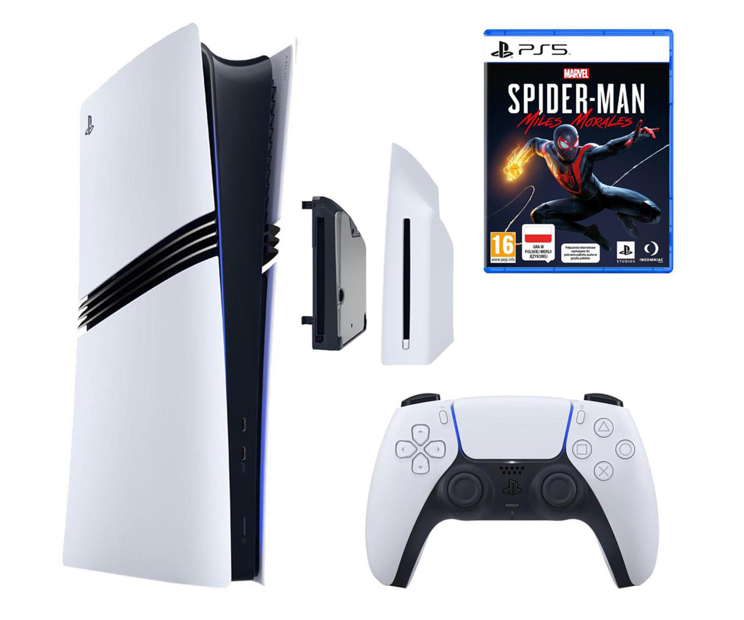 Sony PlayStation 5 Pro + Disc Drive+ Spider-Man Miles Morales