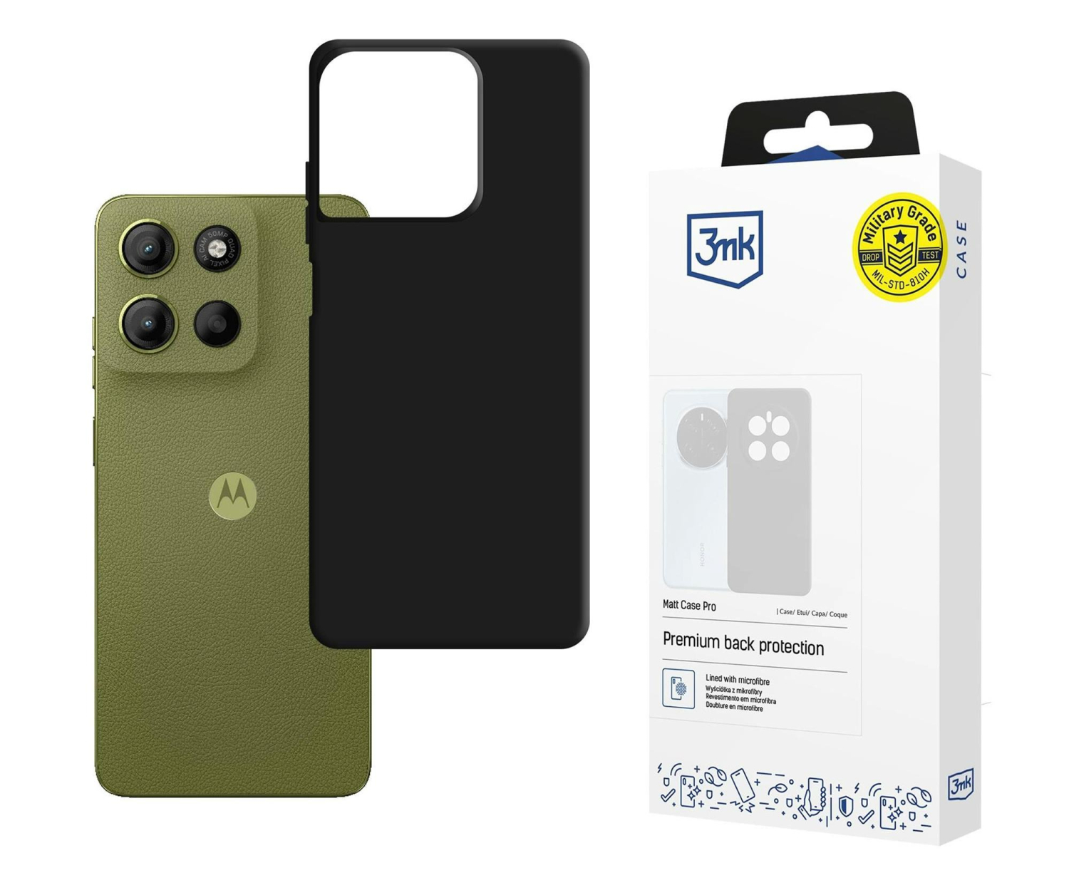 3mk Matt Case Pro do Motorola moto g15 power
