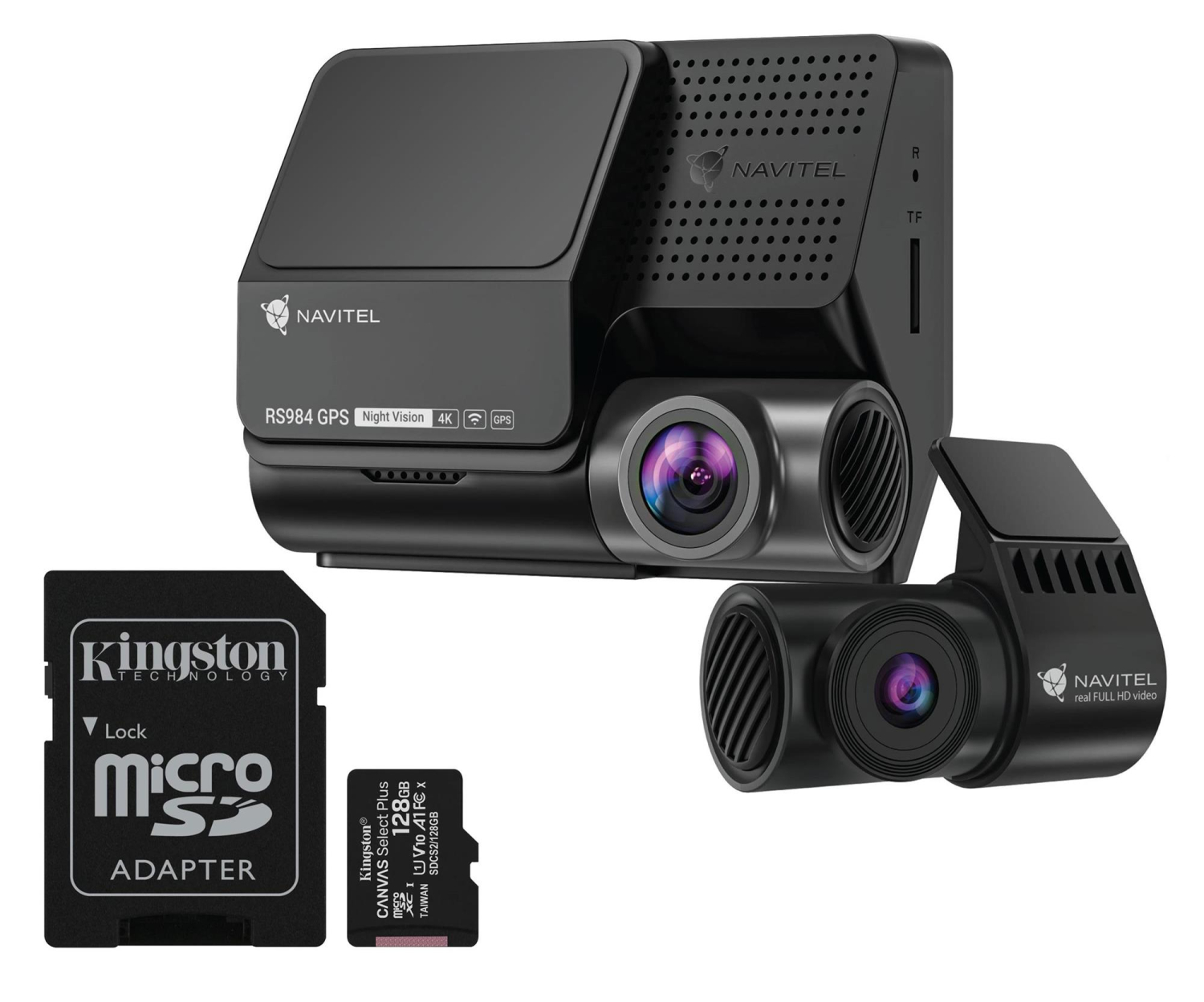 Navitel RS984 Dual 4K/GPS/3"/160/WiFi + karta 128GB