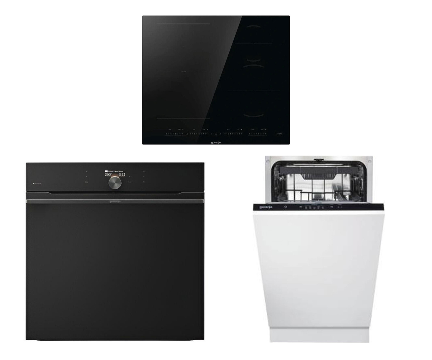 Gorenje ZESTAW Piekarnik BP6138B+Płyta GI6432BSCE+Zmywarka GV520E10