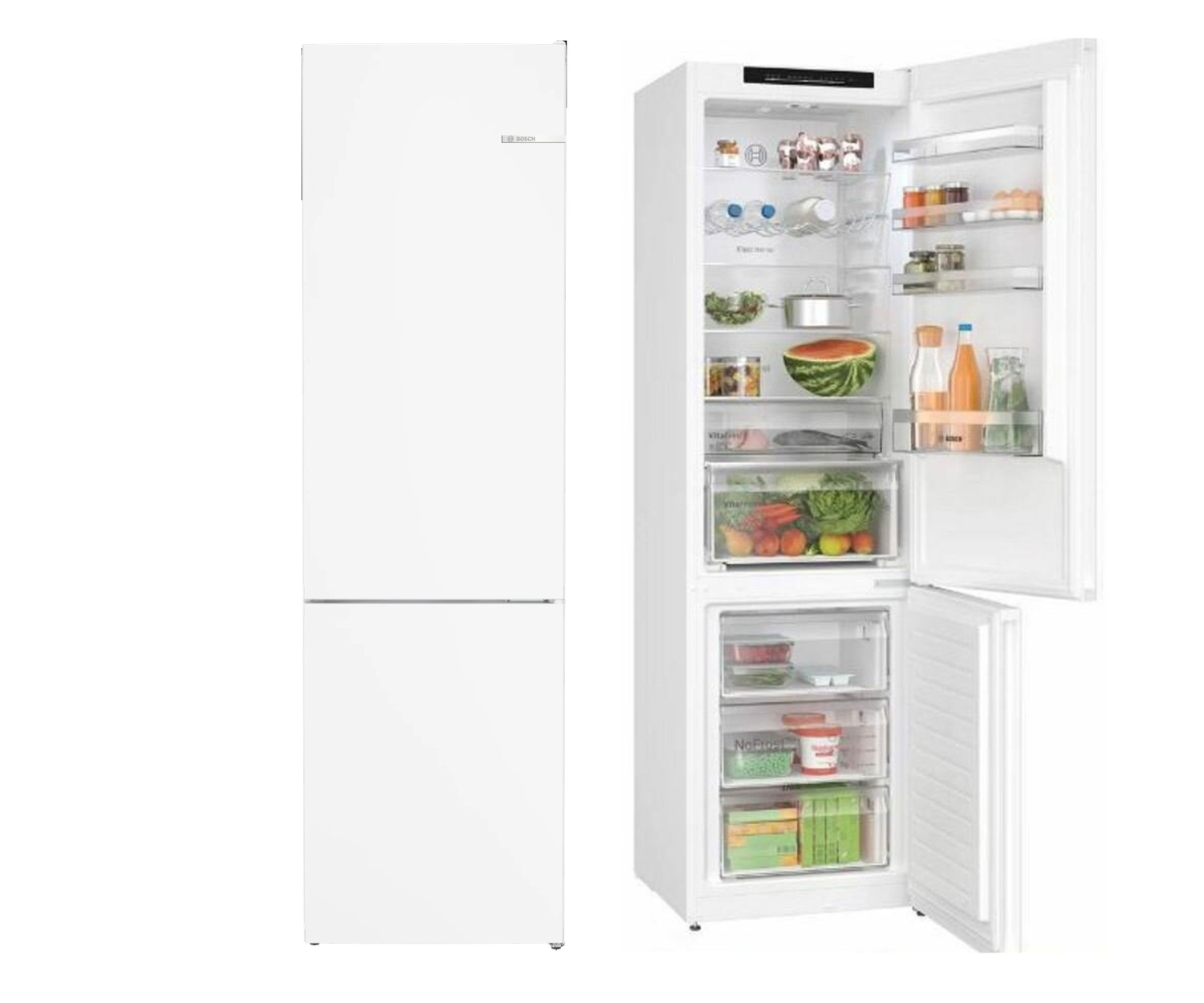 Bosch KGN392WDF No Frost 203cm Biała Komora Zero 363L