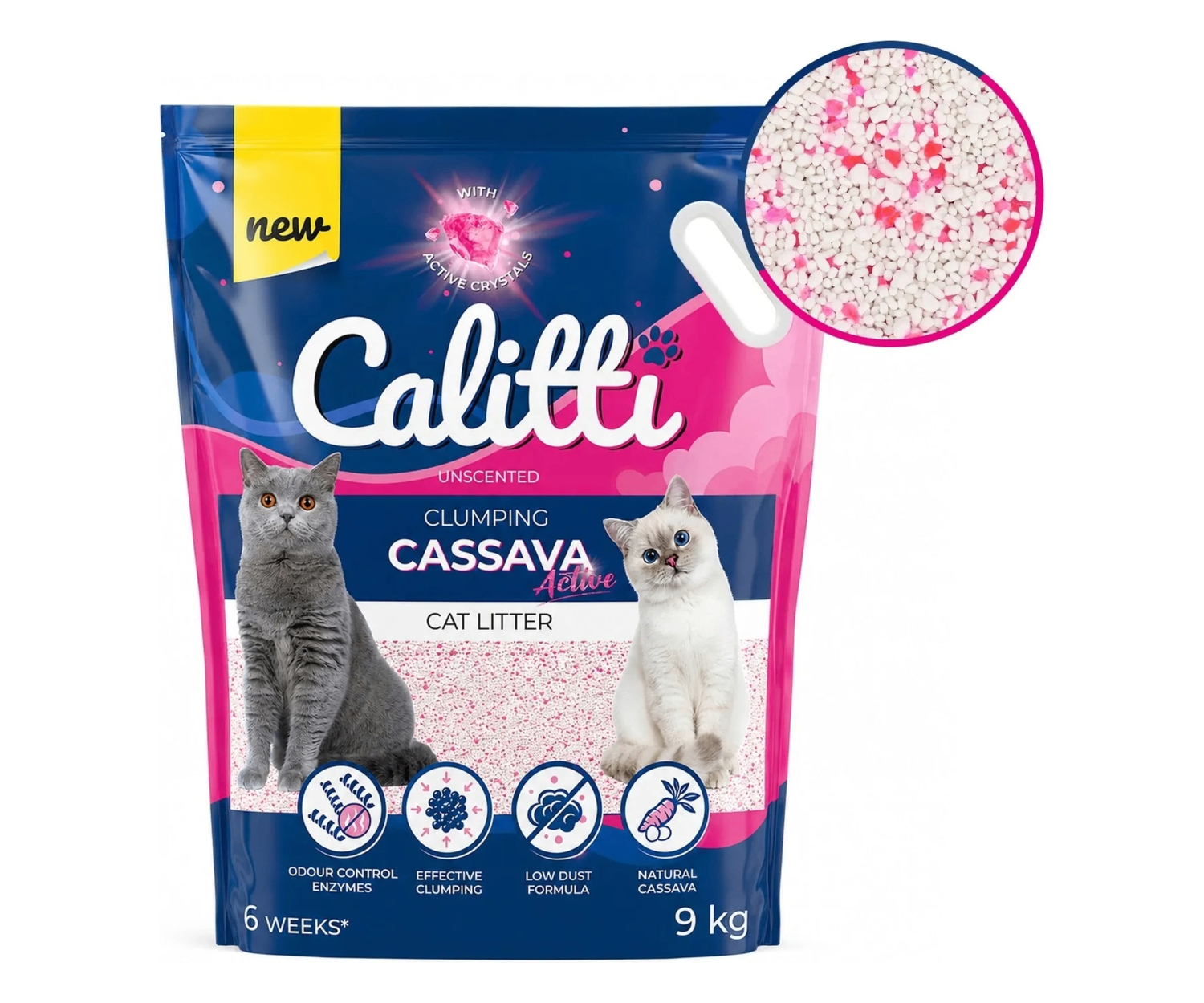 Calitti Cassava Active żwirek roślinny 9 kg