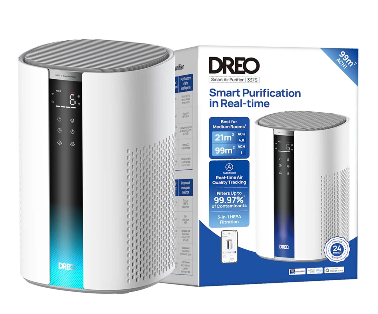 DREO Oczyszczacz powietrza Air Purifier 337S Biały