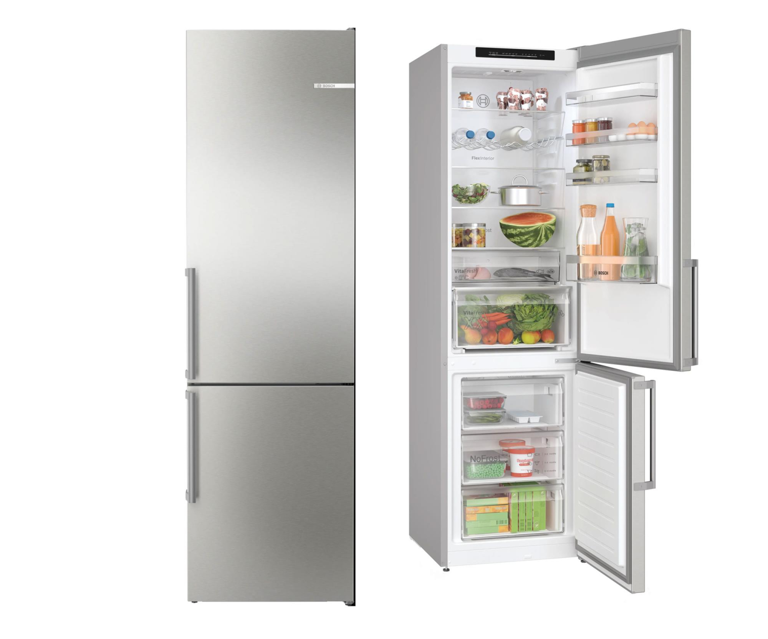Bosch KGN39VIBT No Frost 203cm Stal Szczotkowana Komora Zero 363L