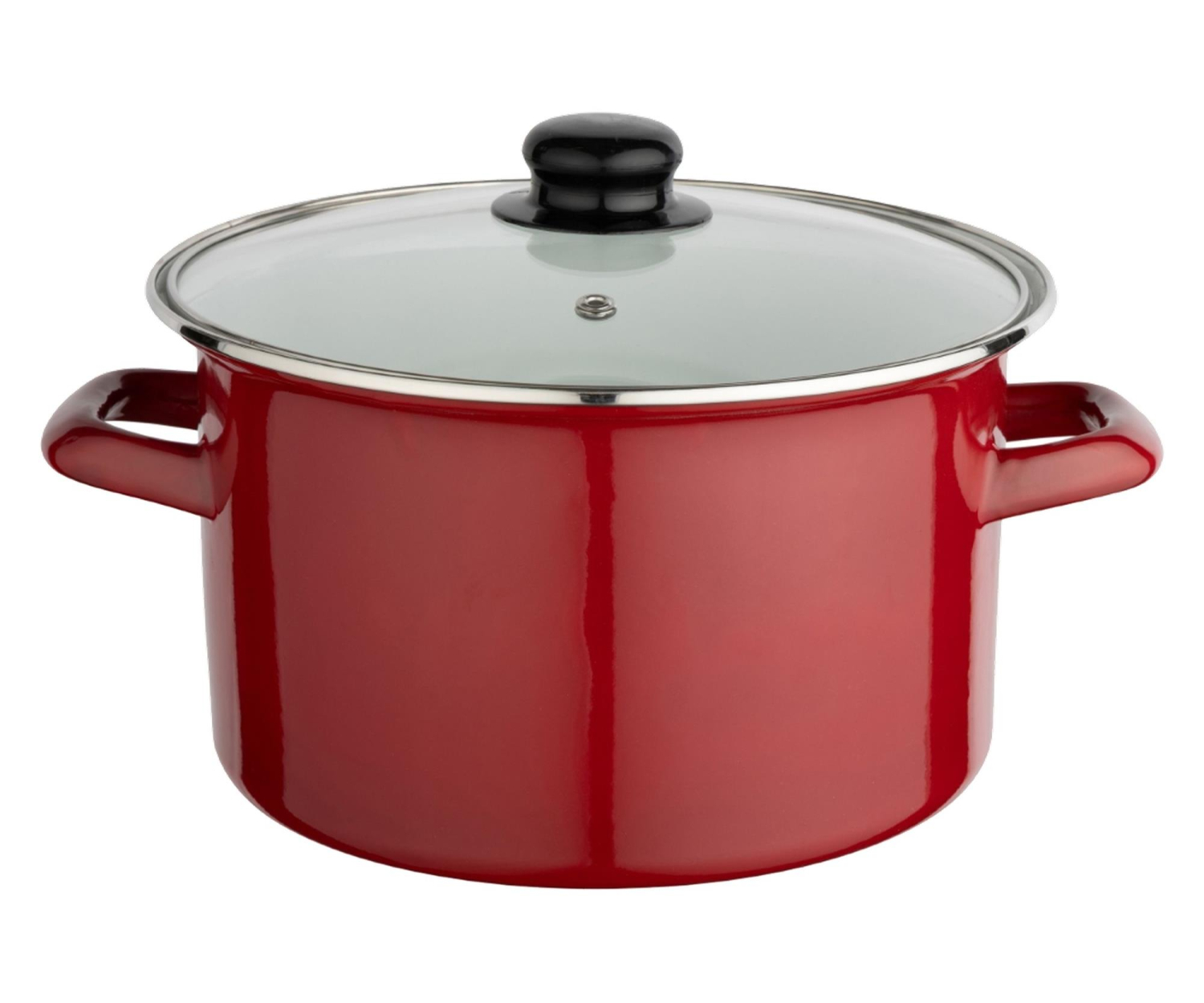 Altom Garnek emaliowany 24 cm 4,6 l pokrywka merlot indukcja