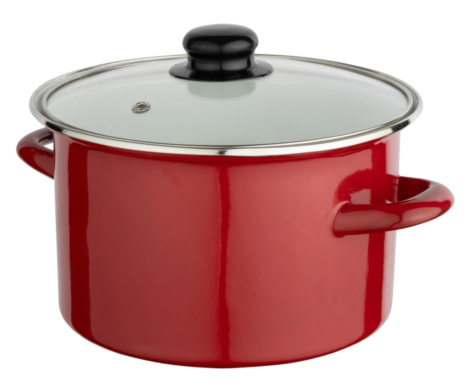 Altom Garnek emaliowany 22 cm 3,6 l pokrywka merlot indukcja