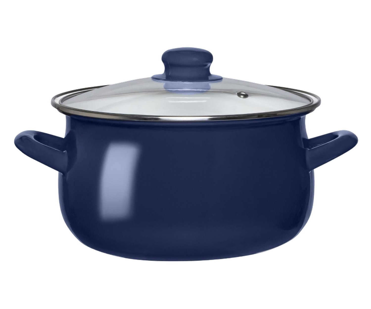 Altom Garnek emaliowany 20 cm 2,7 l pokrywka granat indukcja