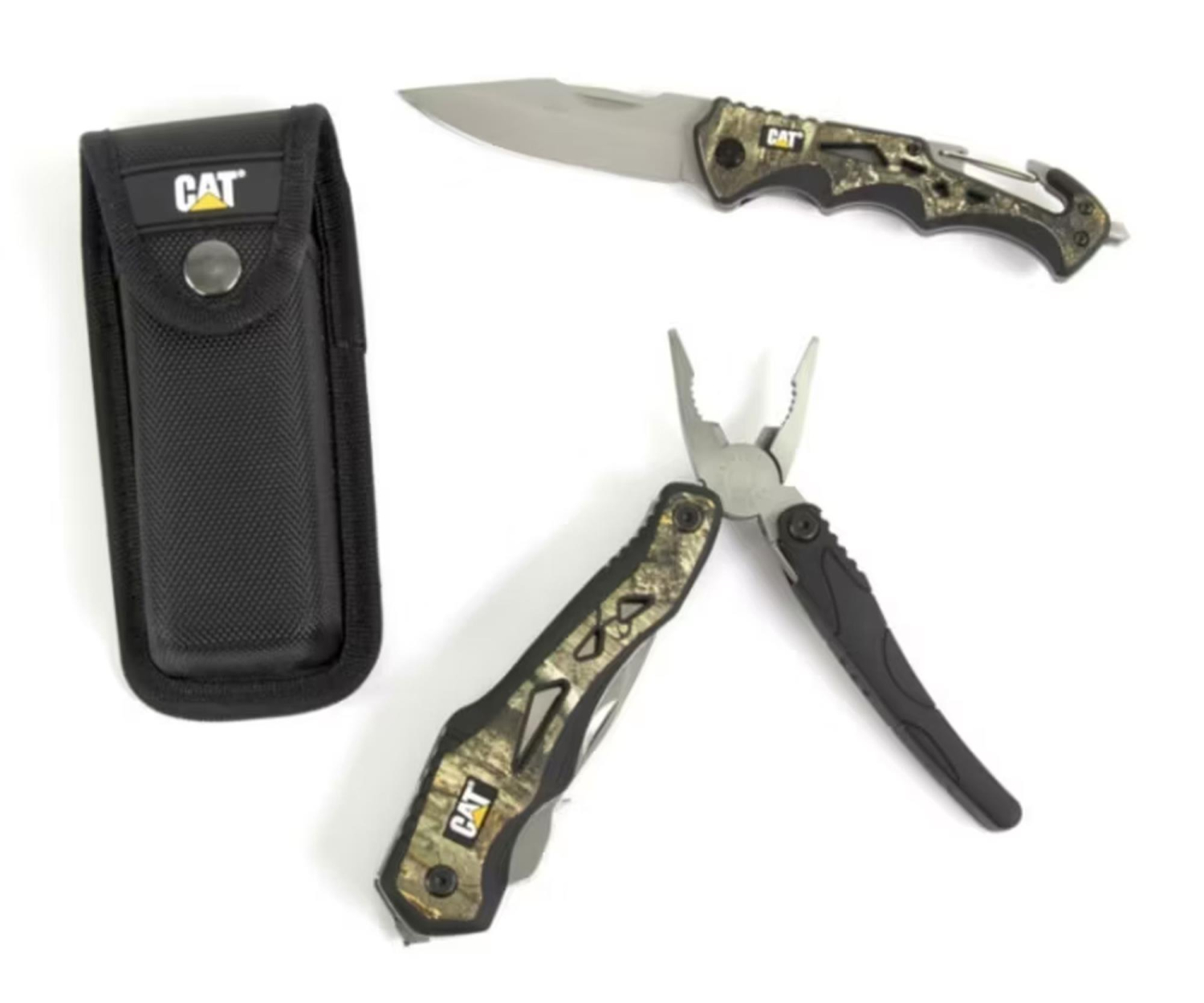Cat Zest. 2pcs Real Tree Camo Multi-Tool and Knife