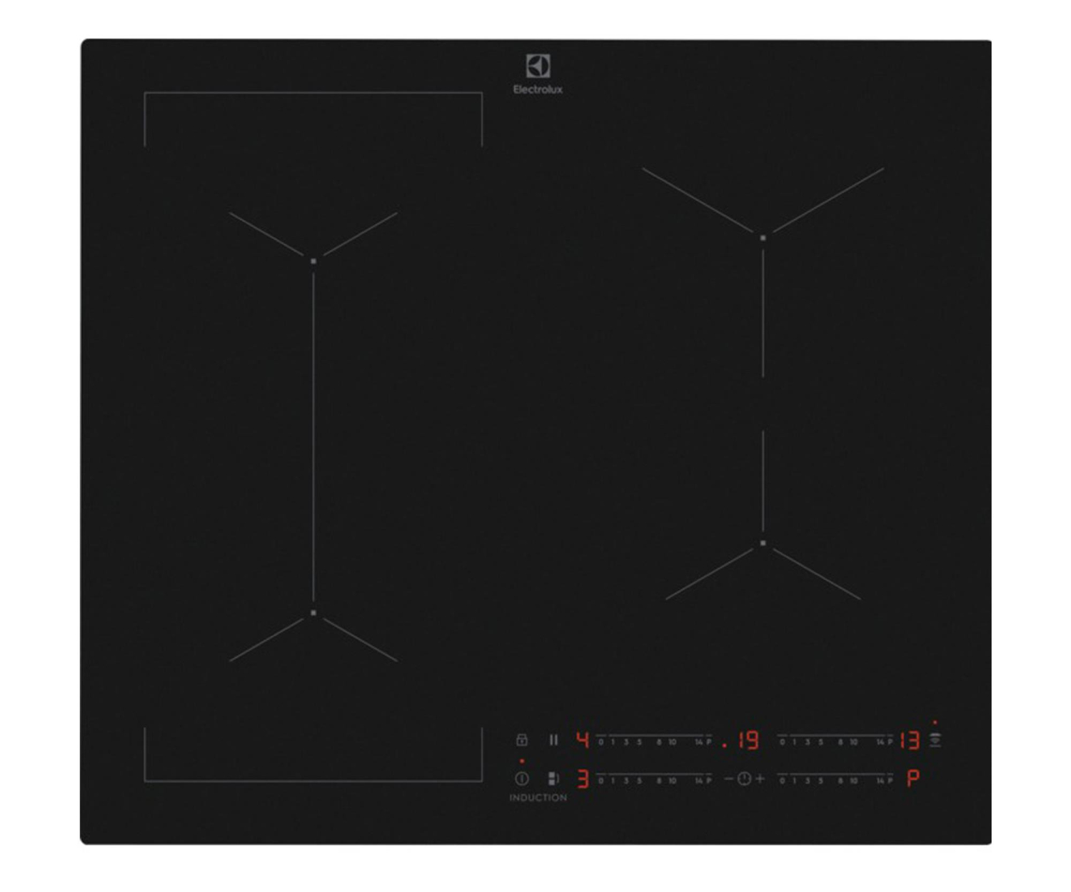 Electrolux EIV63449CT SaphirMatt SlimFit Hob2Hood Bridge Czarny mat