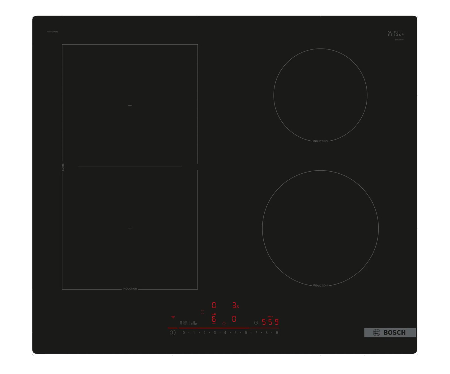 Bosch PVS61RHB1E Smart Hood CombiZone Home Connect Czarny