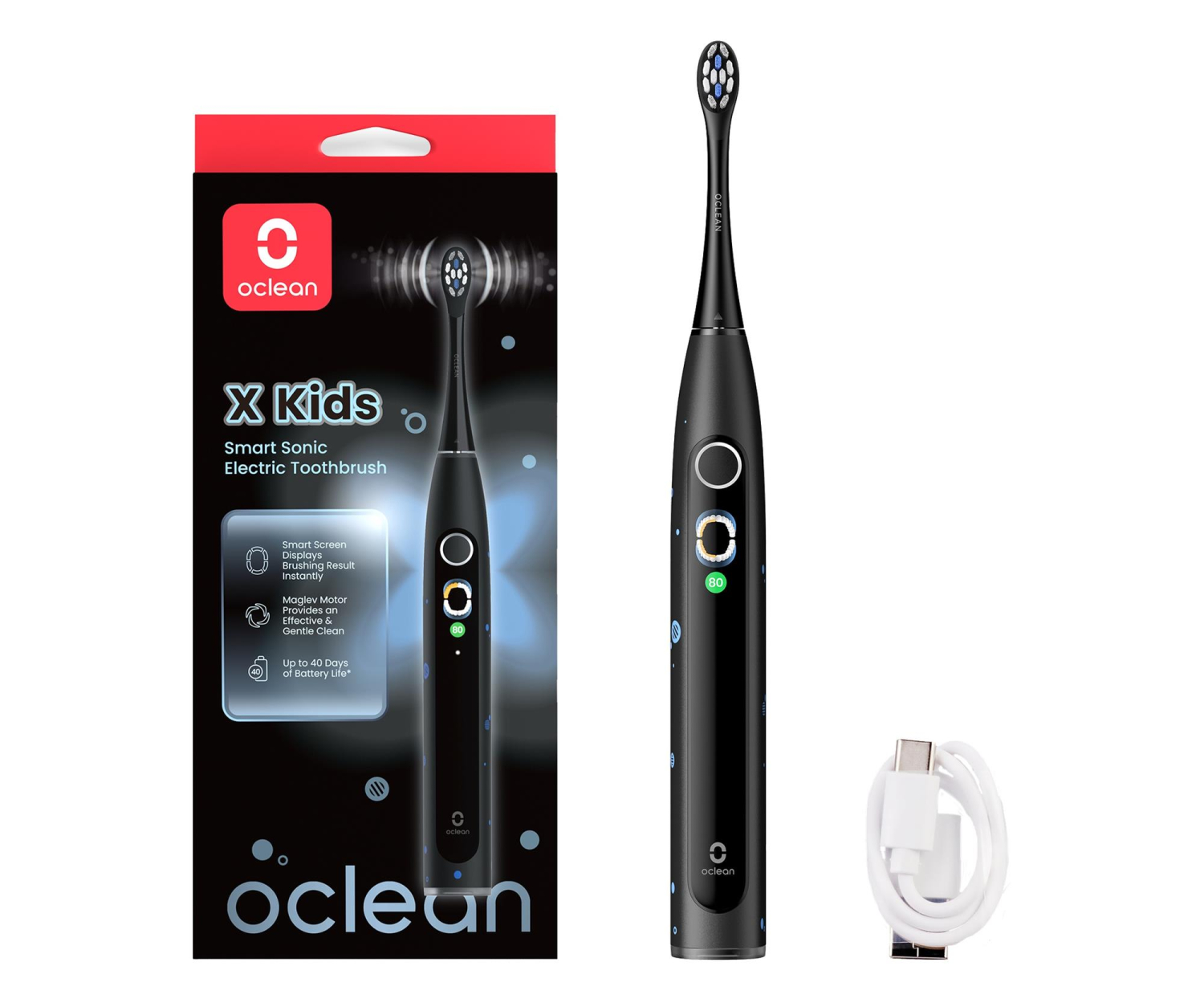 Oclean Oclean Szczoteczka soniczna X Kids (czarna)