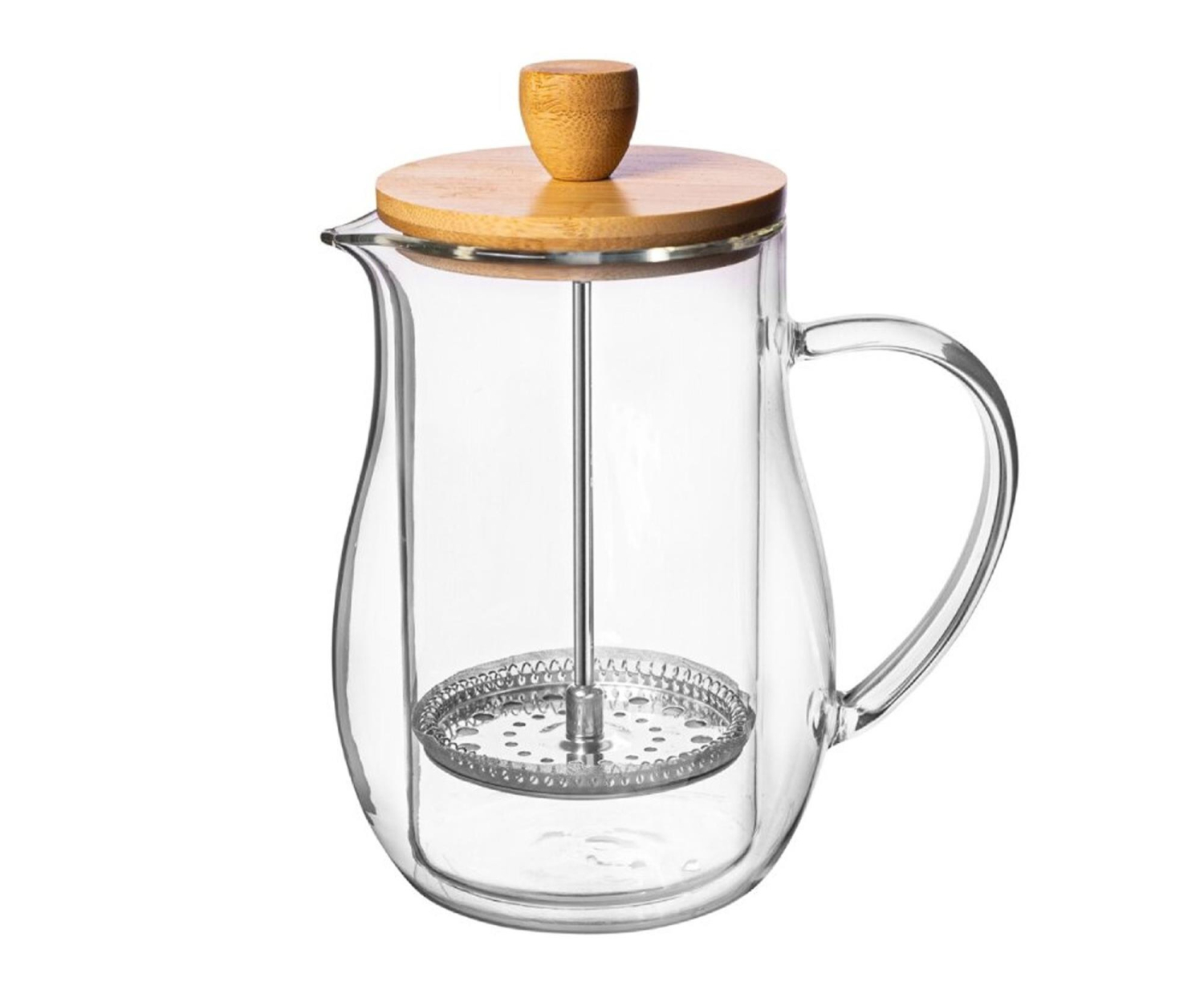 Altom Zaparzacz termiczny z bambusową pokrywą 400ml N/N BZ