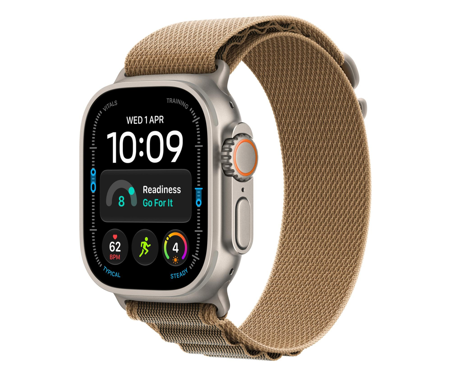 Apple Watch Ultra 4/Naturalny Tytan/Pustynna Opaska Alpine S
