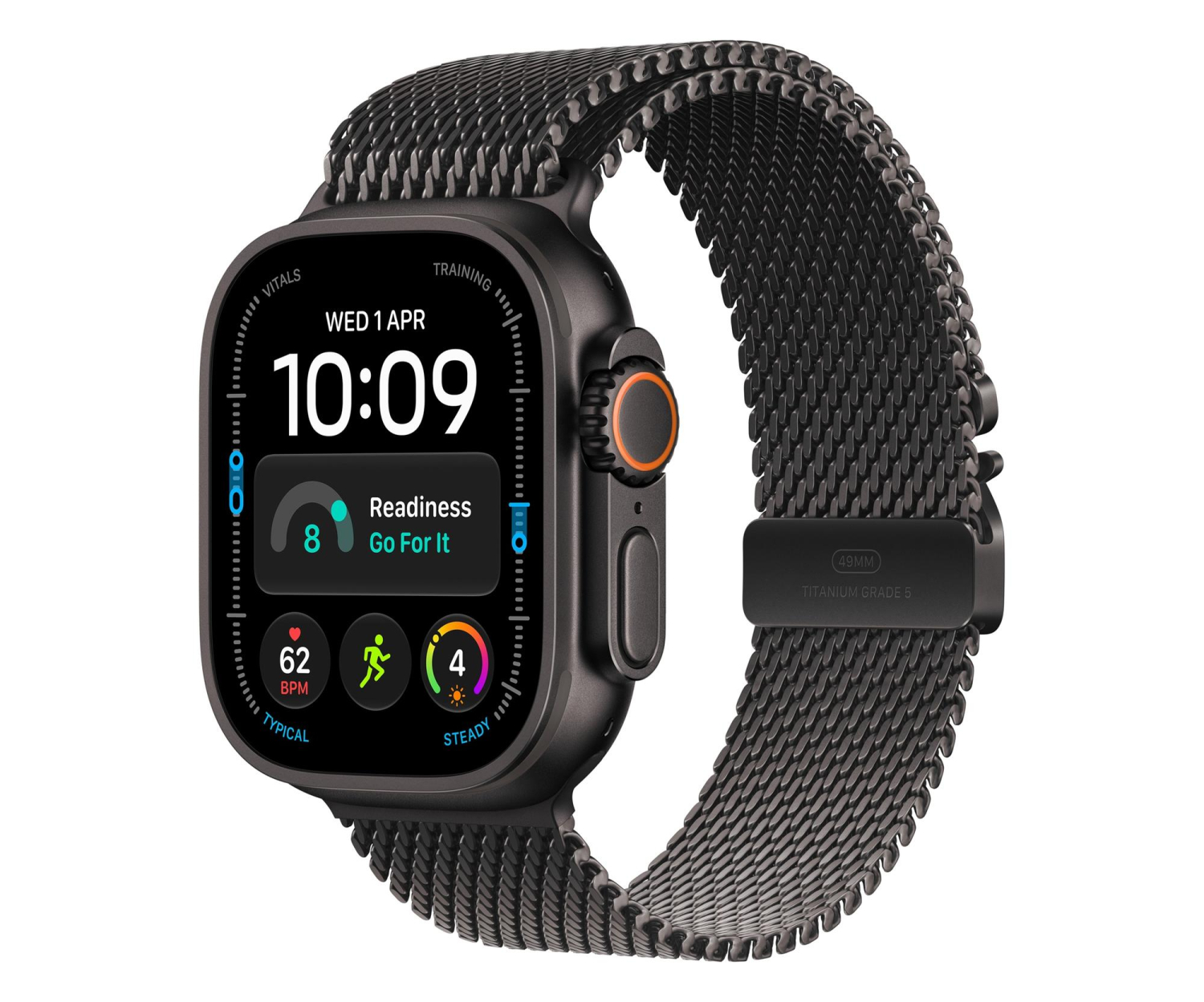 Apple Watch Ultra 4/Czarny Tytan/Czarny Tytan Mediolańska S