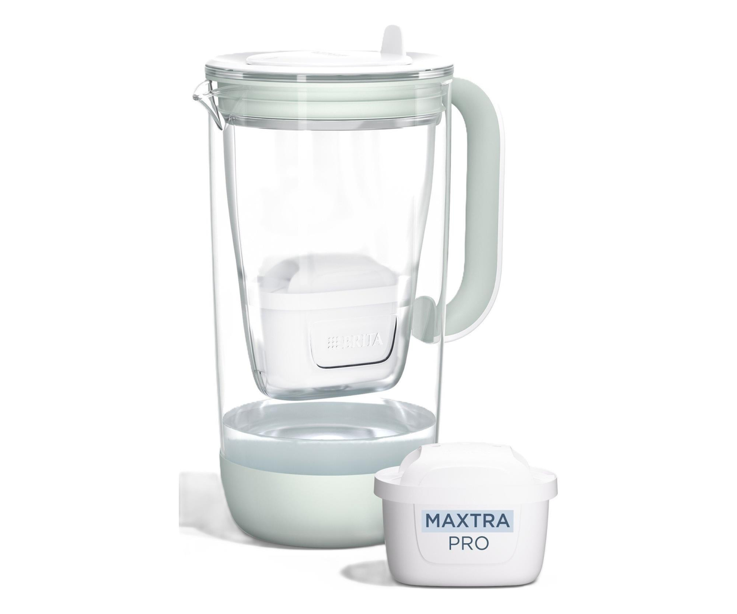 Brita Szklany dzbanek Glass miętowy z wkładem filtrującym MAXTRAPR