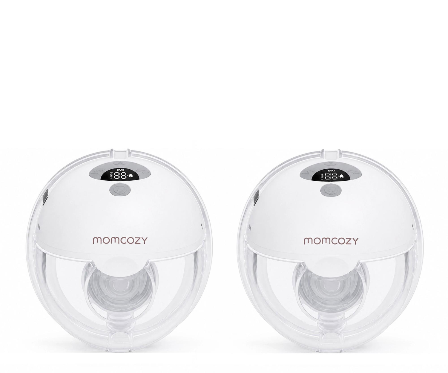 MOMCOZY Laktator M5 SMART, muszlowy, bezprzewodowy, podwójny, szary