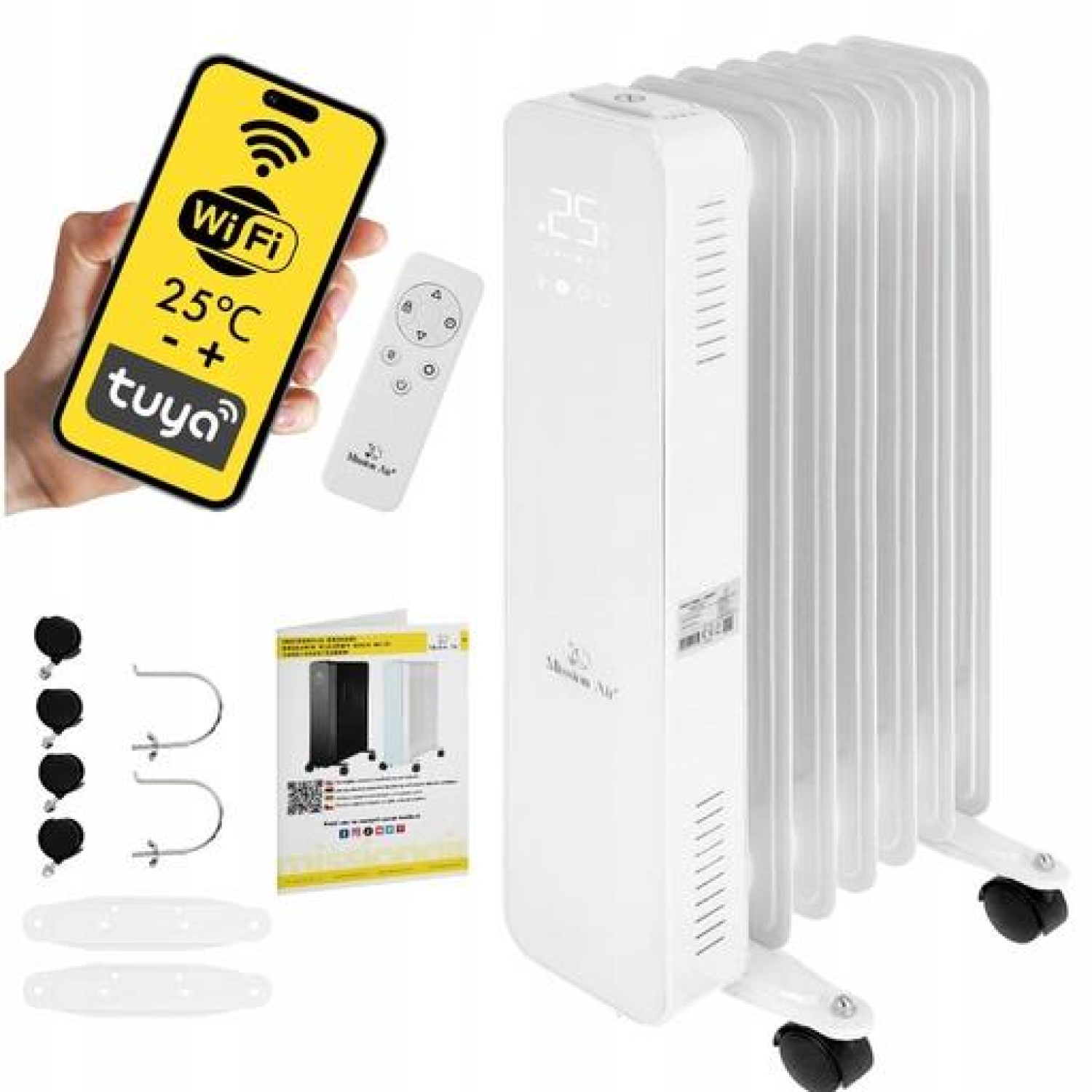 Mission Air Grzejnik olejowy OSLO 1500W White WiFi