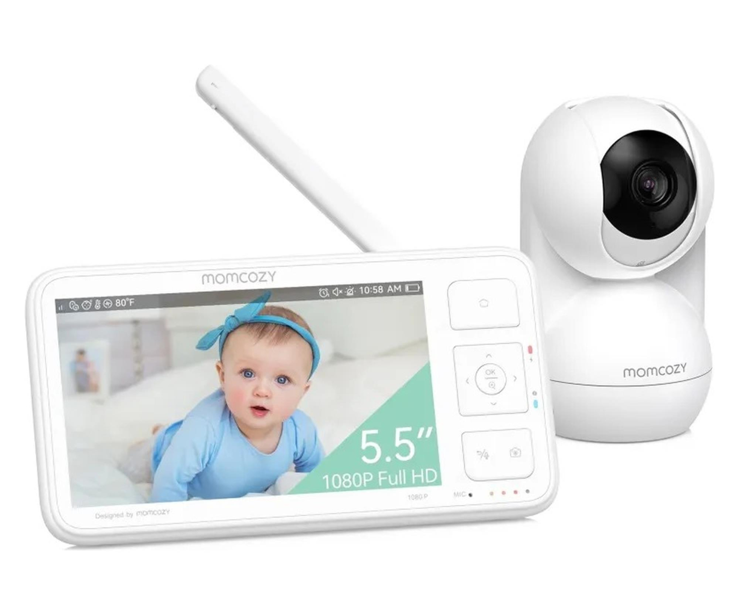 MOMCOZY Niania elektroniczna BM03, 5,5", 1080P FULL HD