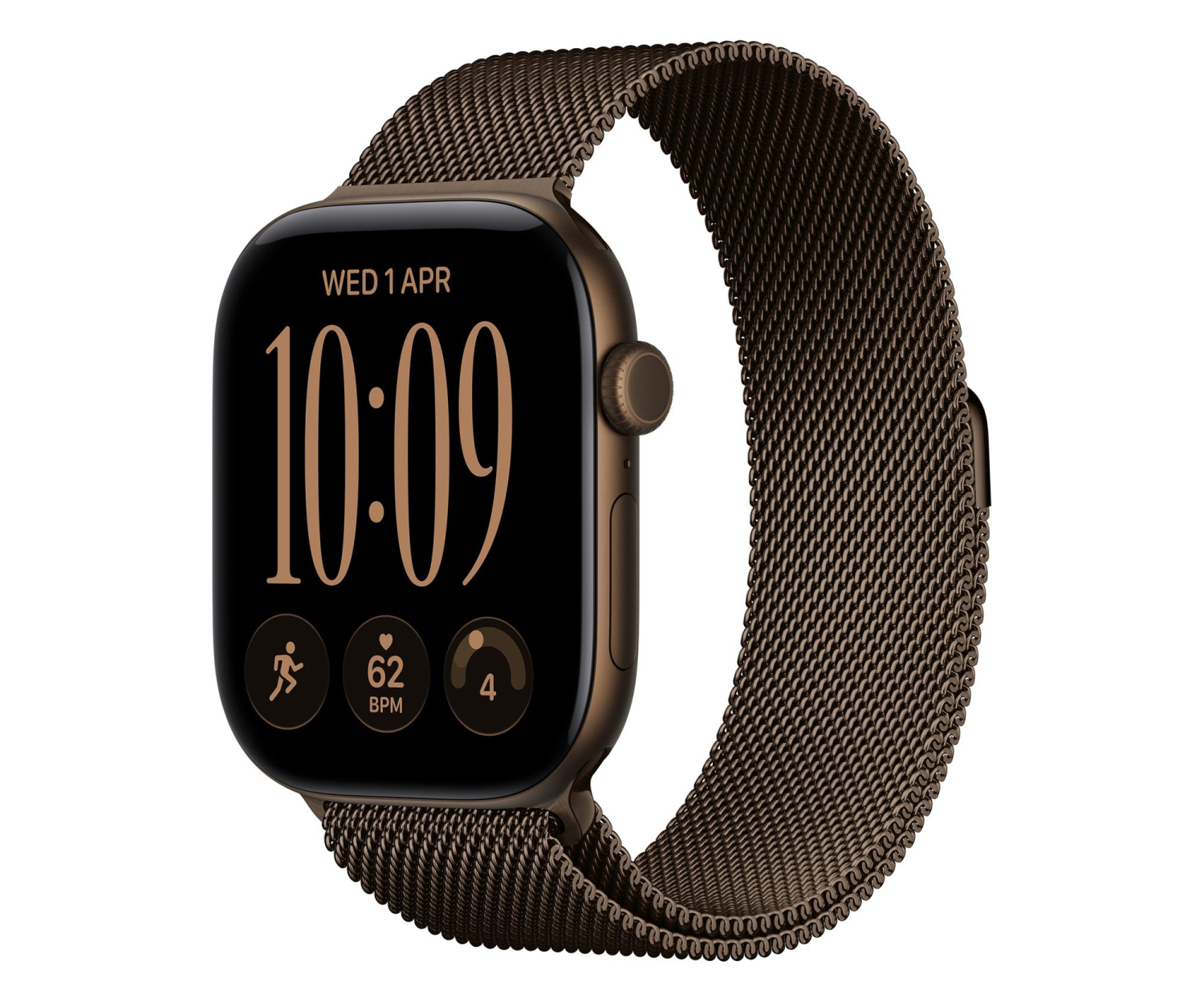 Apple Watch 12 46/Ciemny brąz Alu/Ciemny brąz Mediolańska S/M GPS