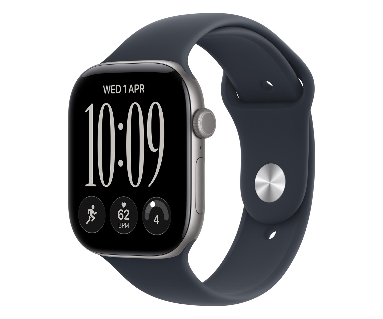 Apple Watch 12 42/Gwiezdna szarość Alu/Granatowy Pasek M/L 5G
