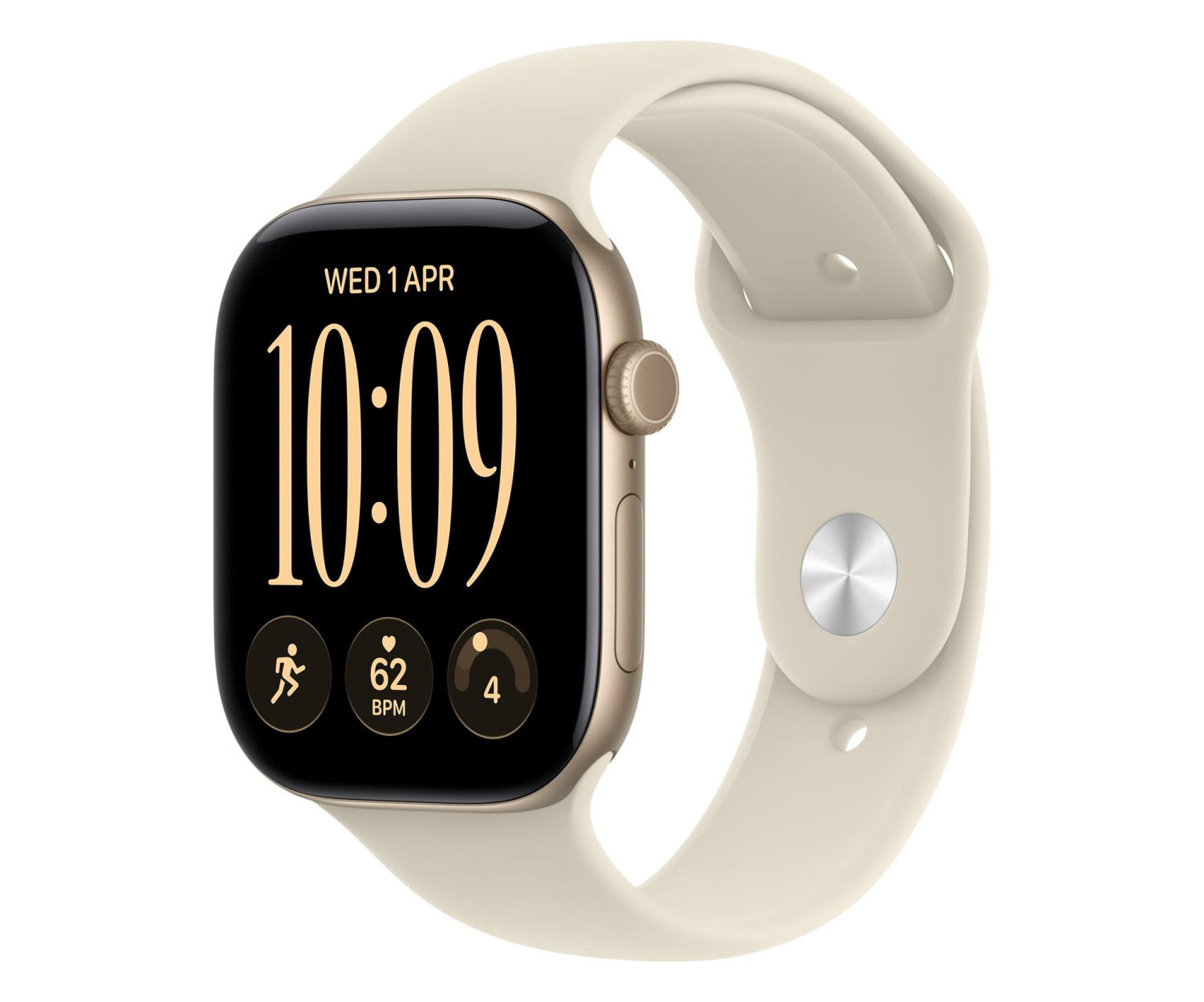 Apple Watch 12 42/Jasne złoto Alu/Piaskowy Pasek M/L 5G