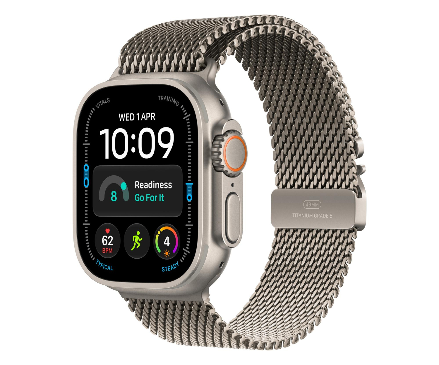 Apple Watch Ultra 4/Naturalny Tytan/Naturalny Tytan Mediolańska L