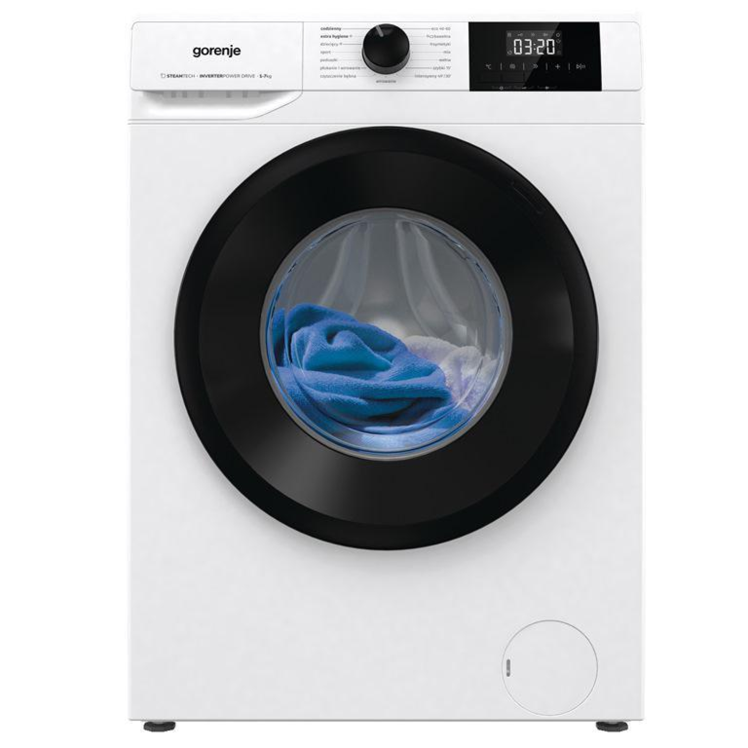 Pralka Slim GORENJE W3NGPI72SBS/PL 7 kg 1200 obr/min | SteamTech | ExtraHygiene | silnik inwerterowy