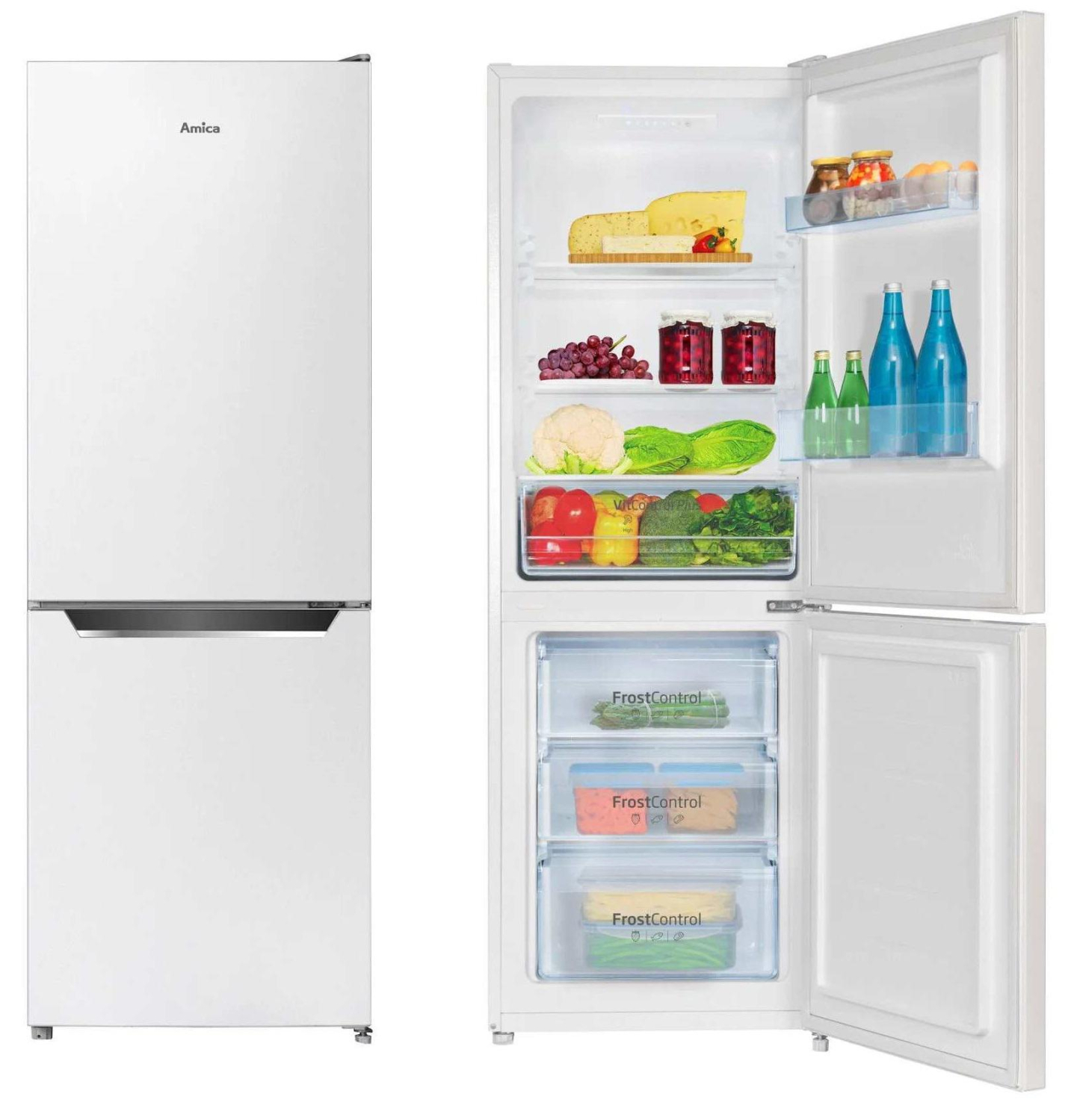 Amica FK2425.4UNT(E) FrostControl 159,3cm Biała SlimSize 227L