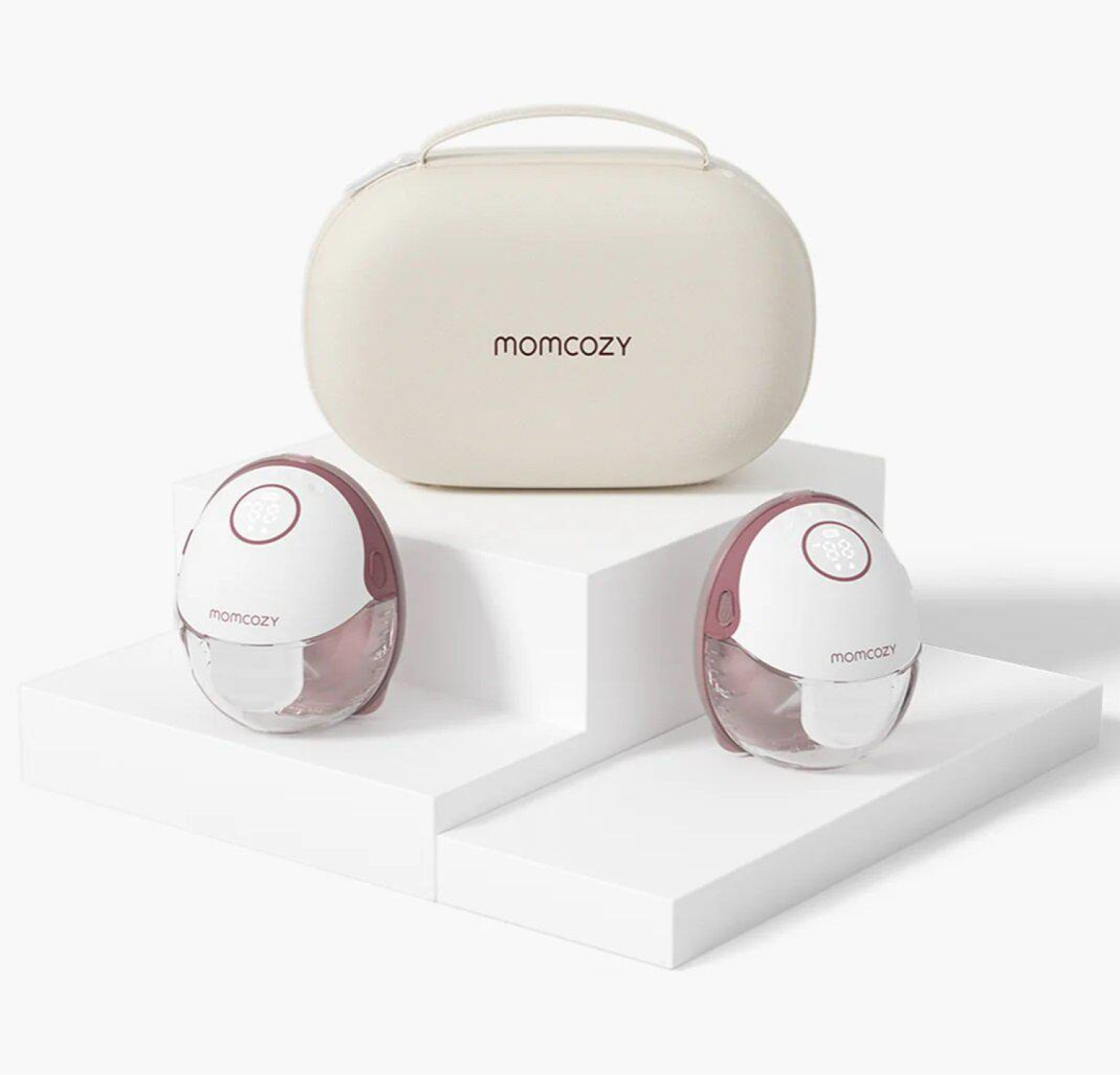 MOMCOZY Laktator podwójny bez użycia rąk M9 Podwójny (Czerwony)